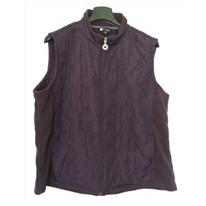 Royal purple fleece vest